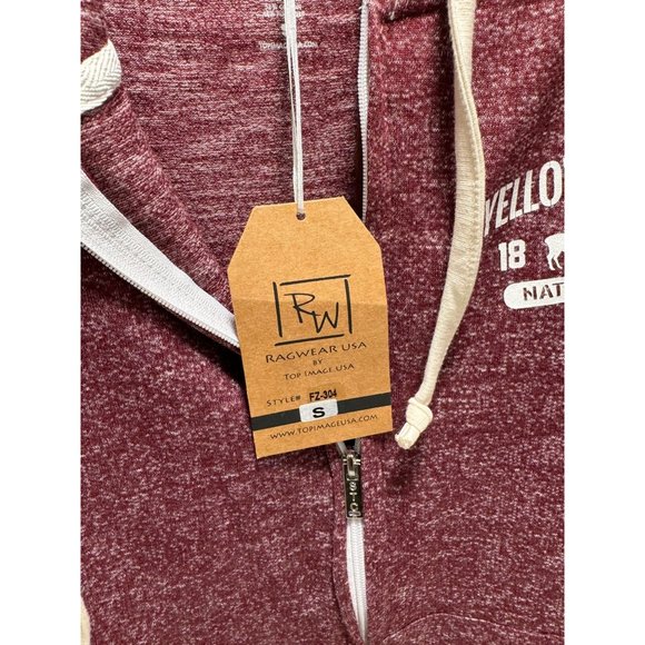 Yellowstone Hoodie by Ragwear Children Small Zip Up Sweatshirt New W/Tags Mauve - Picture 6 of 9